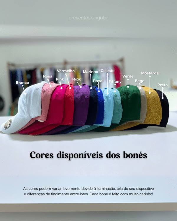 Boné Personalizado com bordado - Presente Casal, namorados - Imagem 4