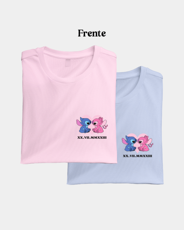 Kit para casal com 2 camisetas - Angel & Stitch - Imagem 2