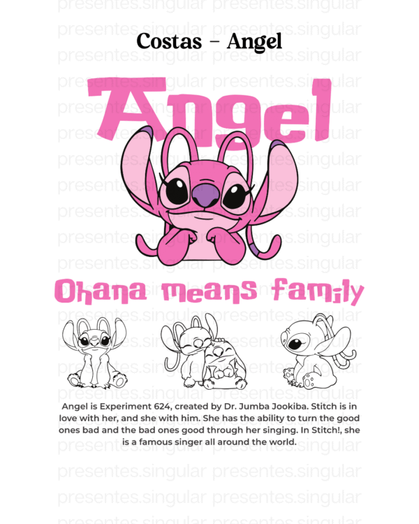 Kit para casal com 2 camisetas - Angel & Stitch - Imagem 3